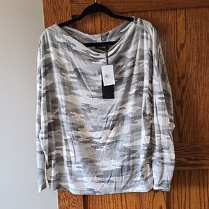 Gray Camouflage Women's Top